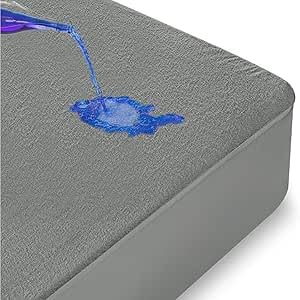 Princess Waterproof Mattress Protector (Grey, 90x200)