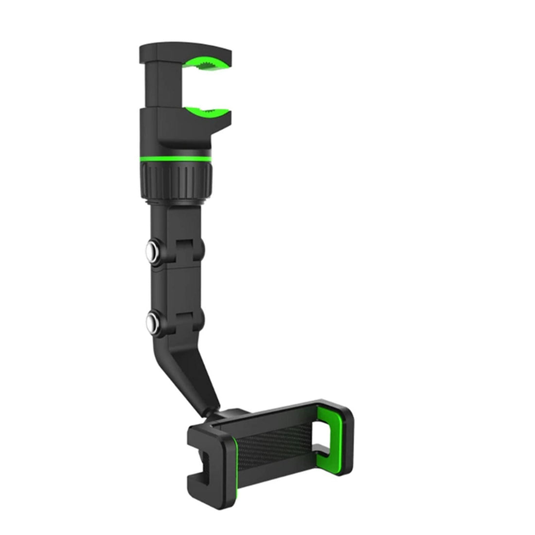 360° Rear View Mirror Phone Holder, Universal Car Phone Holder Multifunctional Car Phone Mount Adjustable Cradle for Cell Phone for iPhone, Samsung, LG (Green)