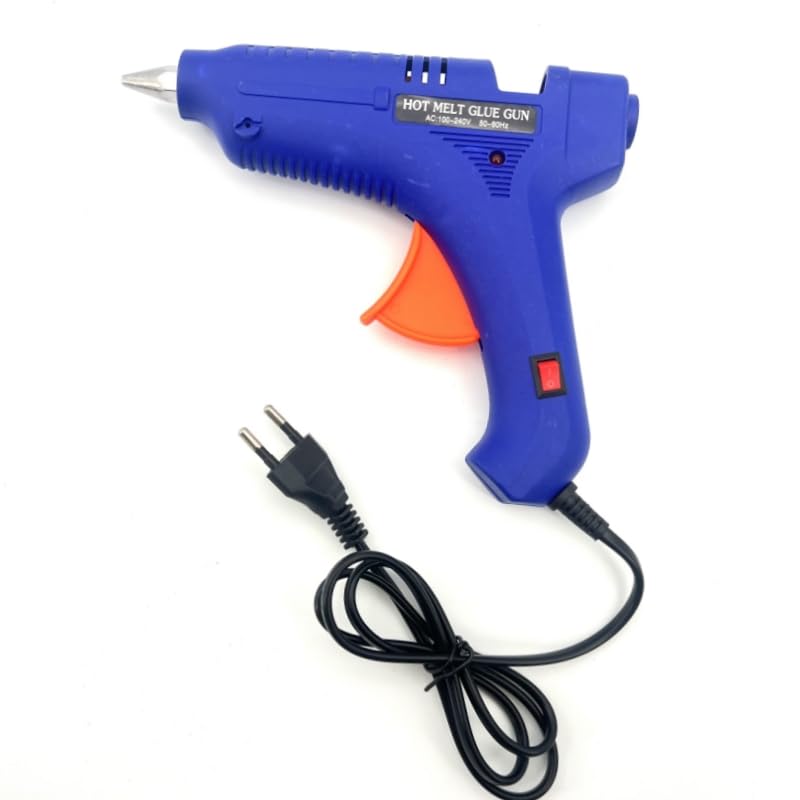 20W Electric Hot Glue Gun Melting Glue Gun - Compact and Lightweight, Fast Heating, Perfect for DIY Craft, Artificial Pearl Arts and DIY Crafts (Blue)