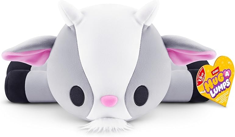 ZURU Hug A Lumps Graham the Billy Goat, Weighted Plush Toy, Super Soft and Squishy, 50 cm, Multi-colored, Polyester, Ages 3+