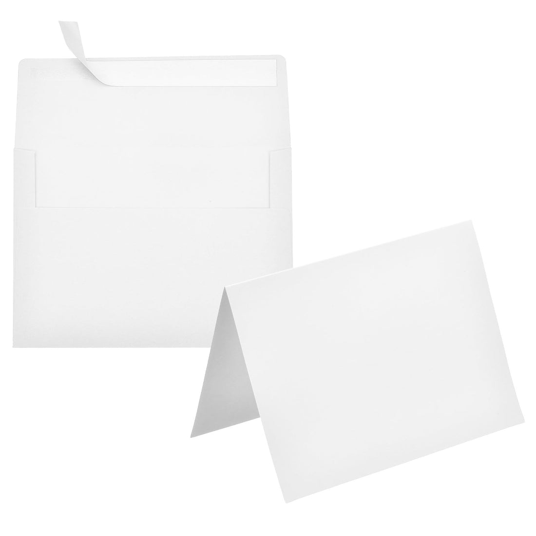 PATIKIL 50Pack White 5x7 Envelopes with Cards, Self Seal A7 Envelopes with Folded Cardstock for Greeting Cards Wedding Greeting Birthday Invitations Letter Mailing