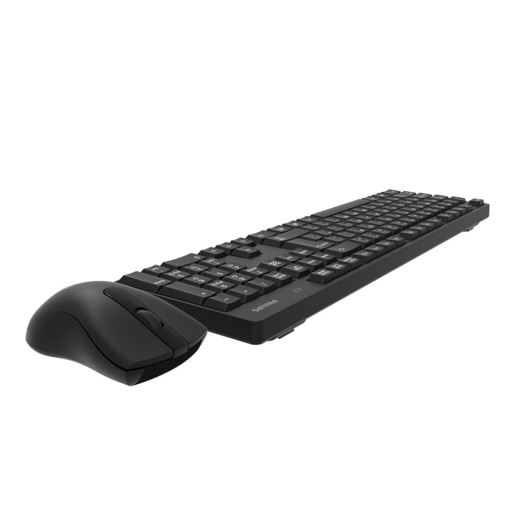 PHILIPS C500 Ergonomic Wireless - 2.4 GHz Connection Keyboard-mouse combo - SPT6501B - for Desktop, PC, Gaming