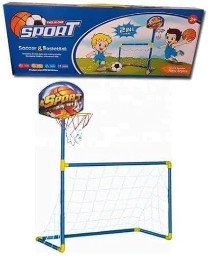 Generic 2 In 1 Soccer Goal Set With Basketball Hoop Kit For Kids