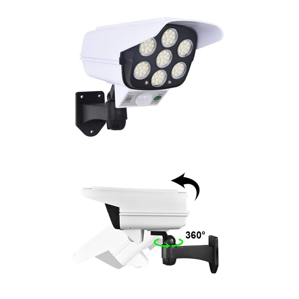 Crony Jd-2178T Dummy Solar Cctv Simulation Camera Wall Lamp Solar Simulation Camera Wall Lamp Remote Control Outdoor Wall Light 3 Modes Motion Sensor