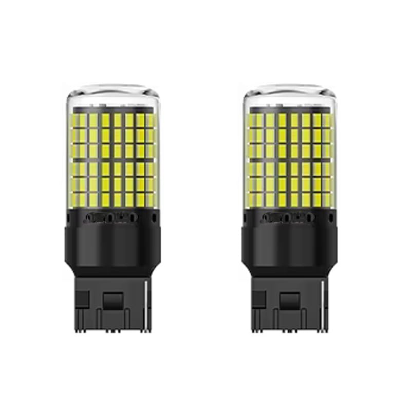 KaberMisr 2020 T20 LED Bulb for Taillights, Brakes, Parking Lights, Side Signals and Daytime Running Lights (T20 7440, White, 2 Pieces)