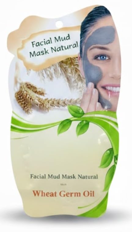 Clay Face Mask – Deep Pore Cleanser, Oil Control & Detox, Natural Clay Facial Mask – Hydrating & Softening Skincare Treatment-FACIAL MUD MASCK NATURAL-WHEAT GERM OIL
