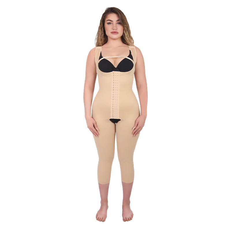 full body shaper for women,high compression,excellent quality waist shaper,butt lift,beige,2XL