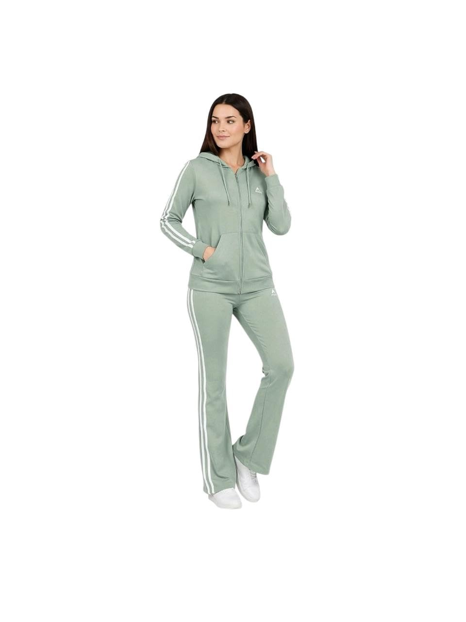 Women's 2 Piece Sports Set, Zip Up Jacket with Hat and Pants, Comfortable Fabric for Gym and Daily Use
