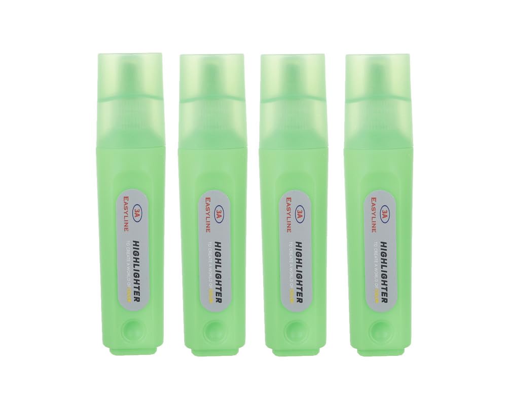 3A 705-4 Highlighter Set Of 4 Pieces - Green