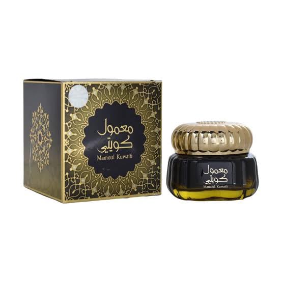 Mamoul Kuwaiti Bakhoor Incense, Traditional Arabian Fragrance, Black and Gold, 60 Grams