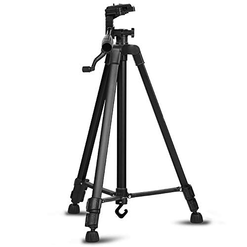 AFANG 2019 Portable Phone Live Selfie 3366 Tripod Stand DV SLR Camera Self-timer Full Light Bracket(Silver) (Color : Black)