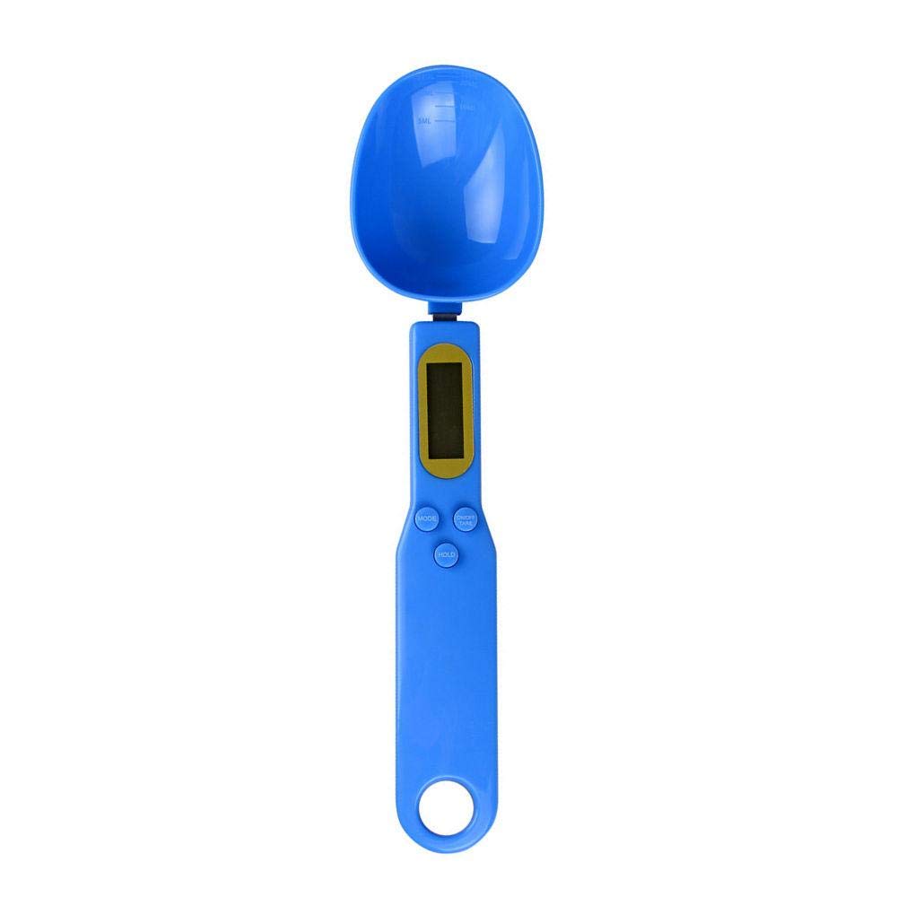 Digital lcd measuring spoons scale cooking kitchen weight scale tools blue