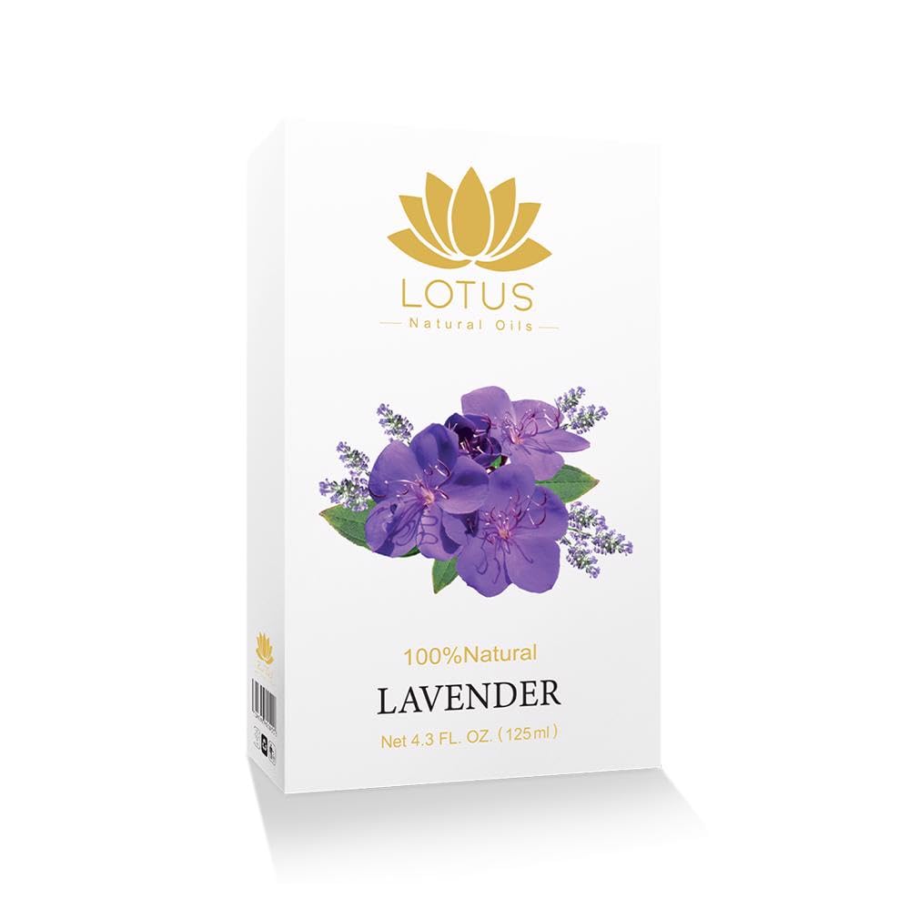 Lotus Lavender Oil for Aromatherapy, Skin & Massage – Relaxing Essential Oil with Natural Lavender Extract for Stress Relief, Skin Soothing, Relaxation & Home Fragrance 125ml