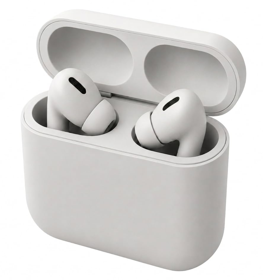 Wireless Earbuds Bluetooth Earbuds with Charging Case, Noise Cancelling, IPX5 Waterproof, Touch Control, Built-in Mic, Compatible with iPhone and Android, White