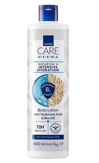Body Lotion with Hyaluronic Acid and Rice Oil, 72H Hydration, 400ml