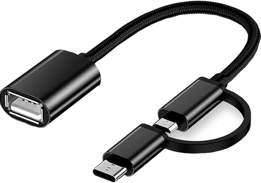 USB C/Micro USB to USB Adapter, Micro USB/USB C to USB 3.0 Adapter, OTG Adapter Cable, Compatible with Android Phones and More Multi Color