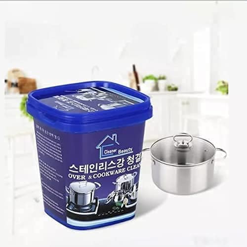 Powerful Cleaning Paste 500g – Rust, Grease & Stain Remover for Stainless Steel, Cookware, Metal, Tiles & Sinks – Odor-Free, Non-Toxic, Multi-Purpose Household Cleaner (Pack 1 (1 piece))