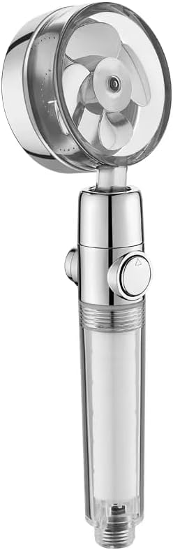 High Pressure Hand Shower Head with Water Filter – With Rotating Fan Filter Water Purifier – Easy Installation – One Button Control