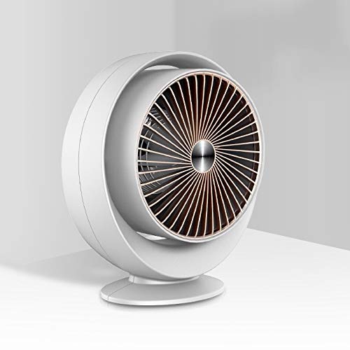Mini Fan Heater Desktop Household Electric Heater Cartoon Fast Heating Fan Warm Machine for Winter Small Desktop Heaters (White)