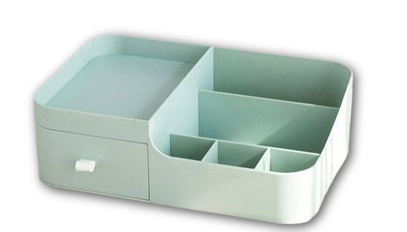 Cosmetic Case - Practical home organizer with drawer for dressing tables, crafted to keep makeup kits, lipsticks, nail varnishes, beauty brushes, skincare creams, and fragrance bottles clean and