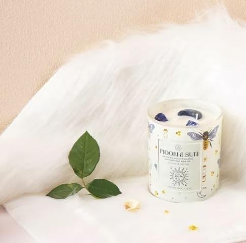 Spaceshoop Moon And Sun Scented Candle, Natural Wax, Stress Relief Fragrance for Home, Bath, Spa, Yoga for Women