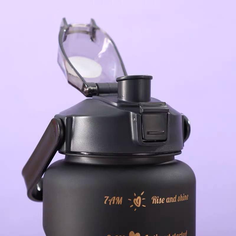 Black Bottle for Trendy, 3 in 1 Digital Water Set Comes with 2 Jumbo Bottles and 1 Mini Bottle for Every Occasion, Stainless Lids and - Generic
