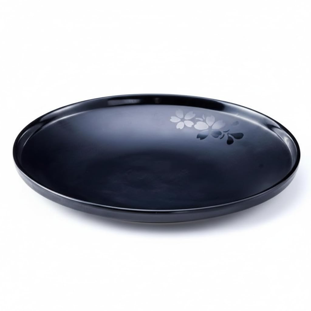 Home Care NN-84 25cm Black Melamine Plate Durable Break-Resistant Dining, Pack of 1 - Black Melamine