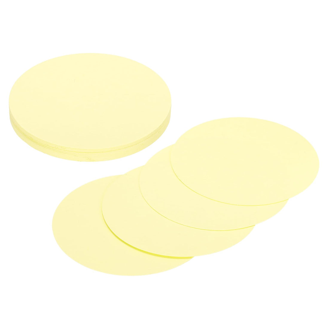 MECCANIXITY 24 Pcs Circle Card Stock, 2 Inch Round Cutouts Paper Thick Cardboard Circles for Crafts Paint Supply DIY Projects Bulletin Board Decor, Light Yellow