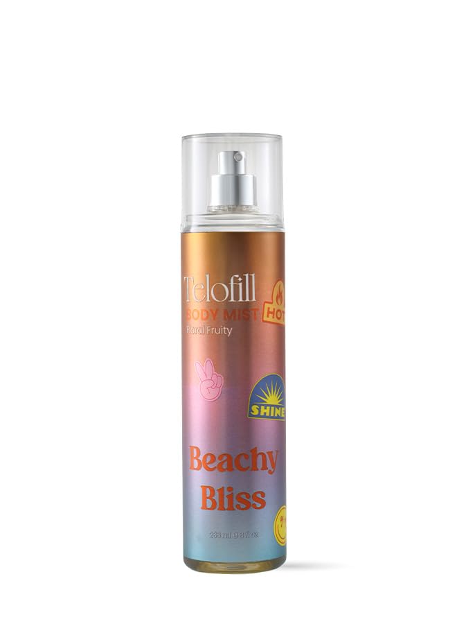 Telofill Beachy Bliss Body Mist, Floral Fruity Fragrance with Strawberry, Pineapple and Vanilla, 236 ML