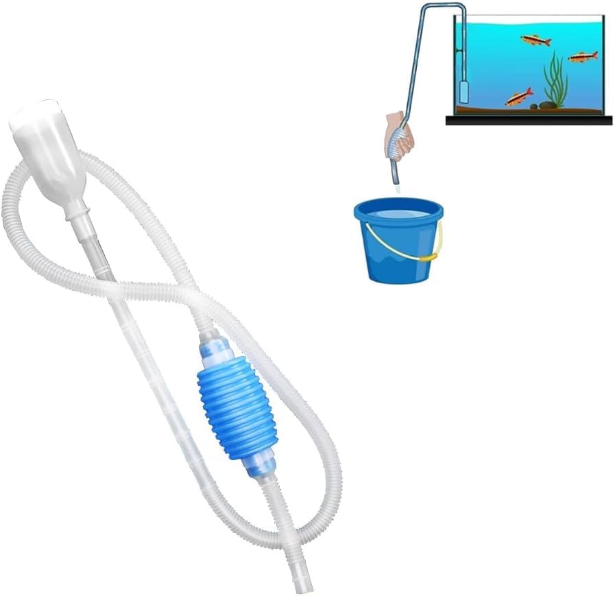 Syphon Cleaner for Aquarium, Fish Tank Vacuum Syphon Pump Siphon,Daily Water Changing Filter Sand Cleaning Aquarium Siphon Tank for Fish Tank Cleaning Kit