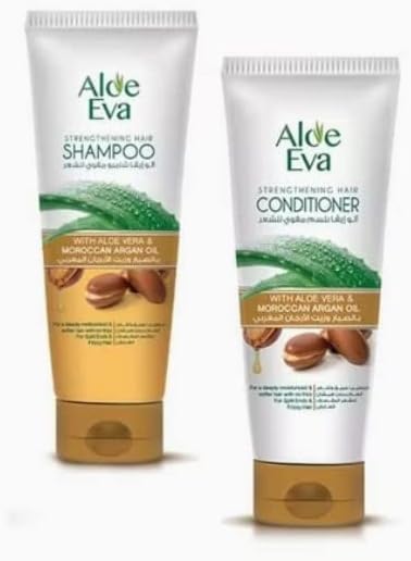 Strengthening Shampoo + Conditioner with Aloe Vera and Argan Oil of Morocco 230ml