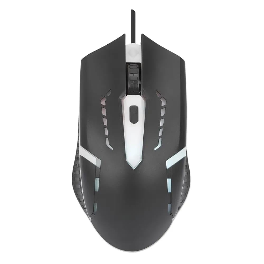 Wired Optical Mouse 1000DPI Gaming Mouse USB Gaming Mouse Ergonomic Mouse with Colorful Breathing Light - Black (ZR-1730)