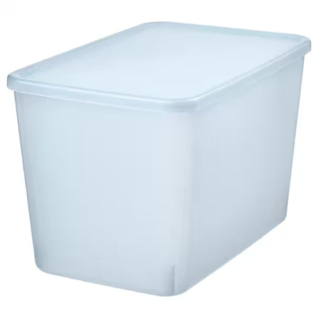 Digital Shoppy RYKTA Storage box with lid, transparent grey-blue, 24x36x23 cm/14.5 l (9 ½x14 ¼x9 /4 gallon)