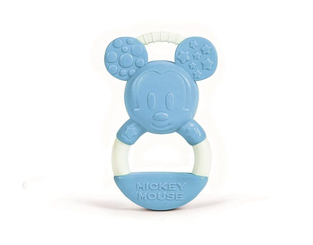 Clementoni 17343 -Disney Mickey New-Born Toys-Baby teether Suitable for 0 Months and Older-Machine Washable and Paint Free, Multi-Colour, one Size