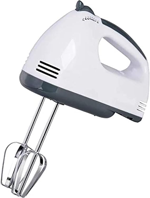 Electric Egg Beater 7 Speeds Manual Egg Beater – Kitchen Hand Mixer with Stainless Steel Whisks – Lightweight and Easy to Use for Baking Desserts and Cakes