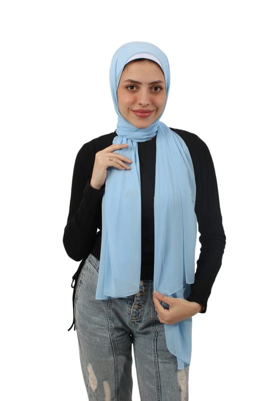 Soft Plain Chiffon Veil Won't Blocks Your Hair - 1007