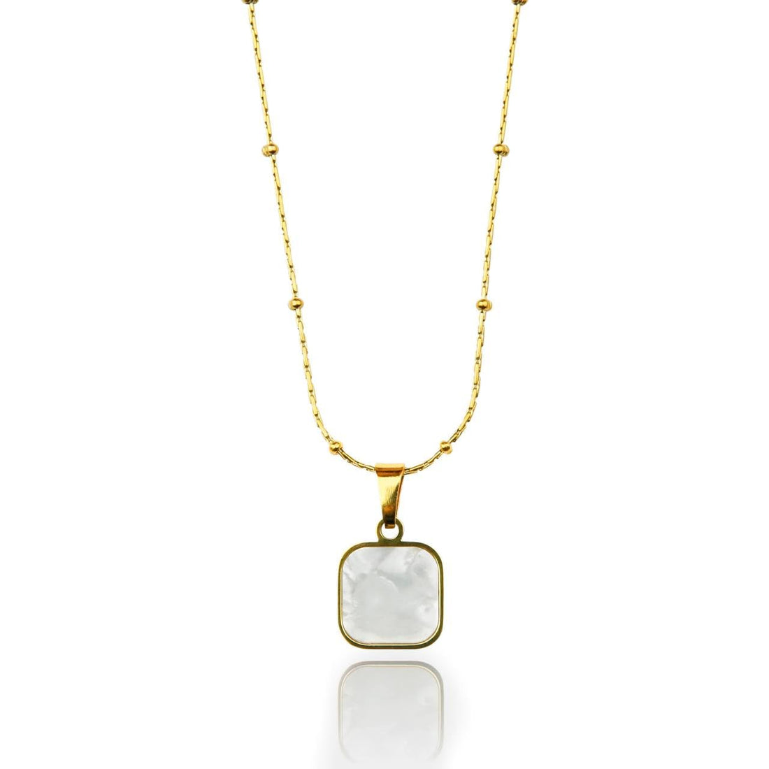 Necklaces White Exquisite Minimalist Square Pendant Choker Chains Fashion Necklace For Women Jewelry Party Gifts