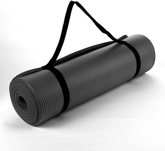 Premium Yoga Mat Extra Thick 15mm - High Density Non-Slip Exercise Mat for Yoga, Pilates, Home & Gym Workouts