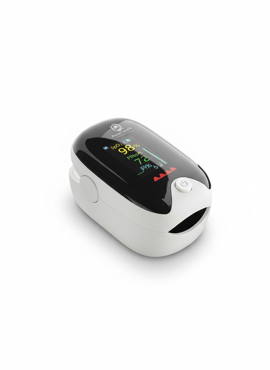 Fingertip Oximeter Heart Rate Monitor Instant Clear Reading with Ergonomic Design Suitable for Daily Use at Home Health Monitoring