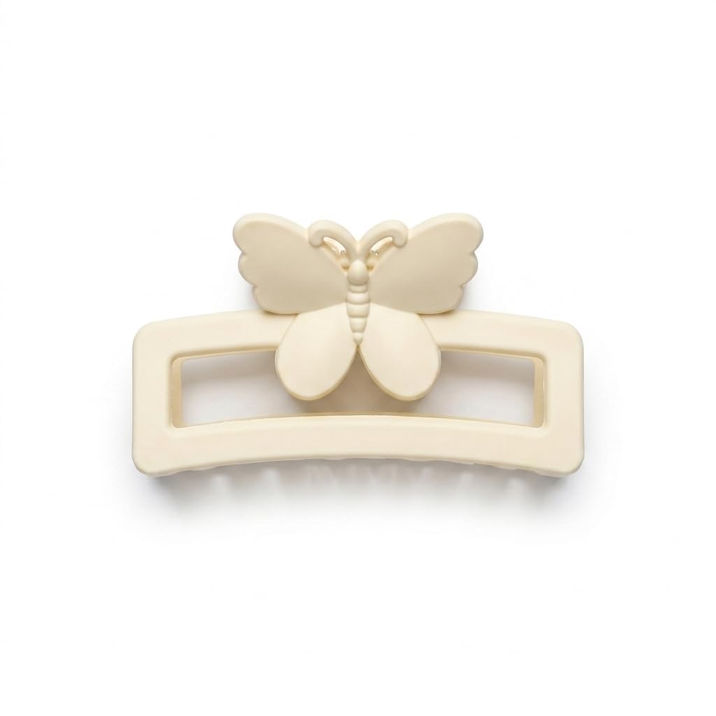 Catch Up Rectangle Butterfly Hair Claw Clip for Women & Girls – Elegant Butterfly Design Rectangular Hair Clip, Strong Hold Non-Slip Grip, Lightweight Stylish Daily Hair Accessory
