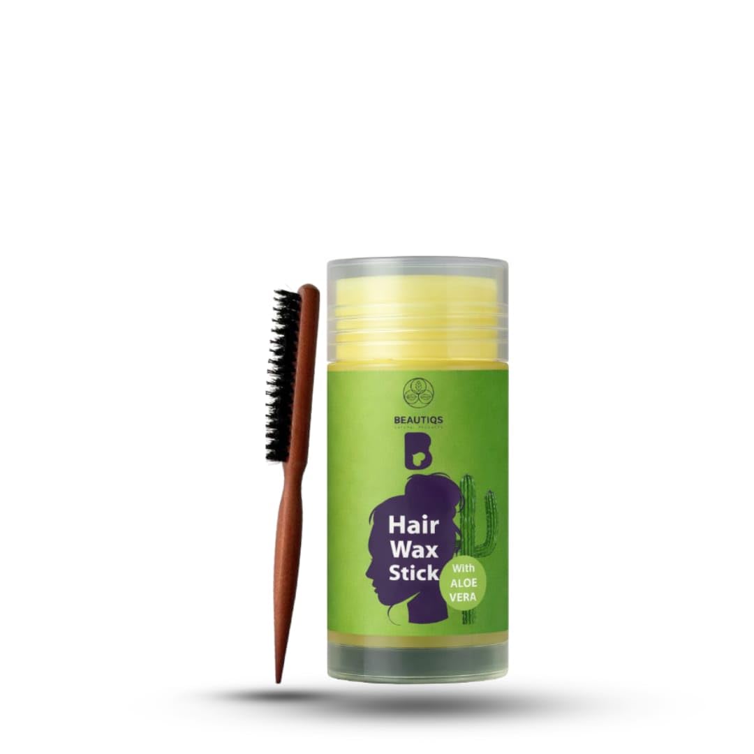 offer of(baby hair brush + two beautiqs Hair Wax hair), slick stick for hair, non-greasy styling hair promade stick,strong hold makes hair look neat and tidy loعرض اتنين هير واكس,فرشاه