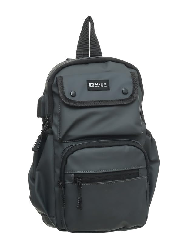 Migo Front Cross Bag, 28 cm x 17 cm x 10 cm Size, Grey