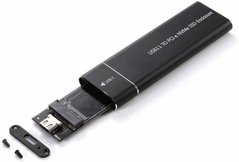 CARE CASE NVME SSD Enclosure, M.2 NVME to USB C Adapter with Black case, USB 3.1 Gen 2 (10 Gbps) M2 PCIE SSD