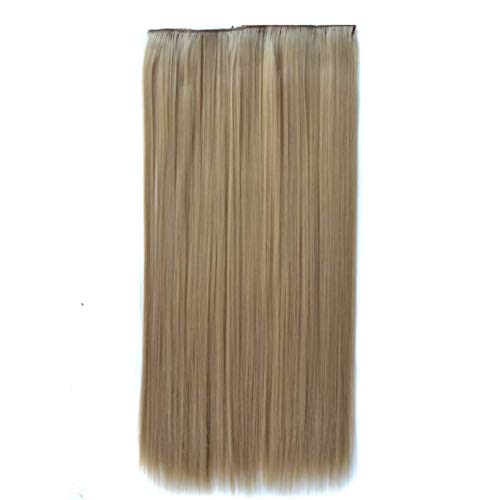 Long straight Hair 60cm Extension synthetic wig for women brown-S