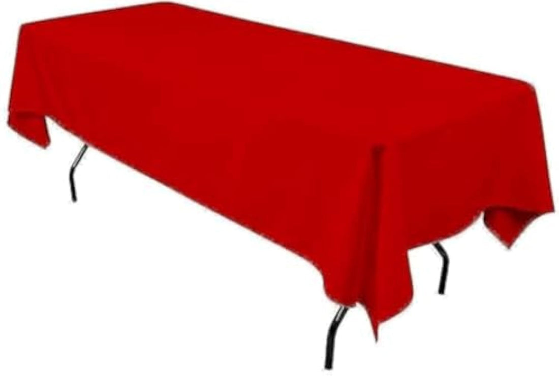 Generic Rectangular Cotton Tablecloth, 200x300 cm, Red, Stripe