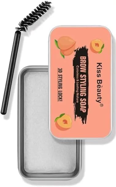 Eyebrow Wax Clear Brow Gel - All Day hold Waterproof Clear Eyebrow Gel, Lift & Freeze Brow Soap for Brow Lamination Effect, Eye Brow Wax Without Residue (pink)