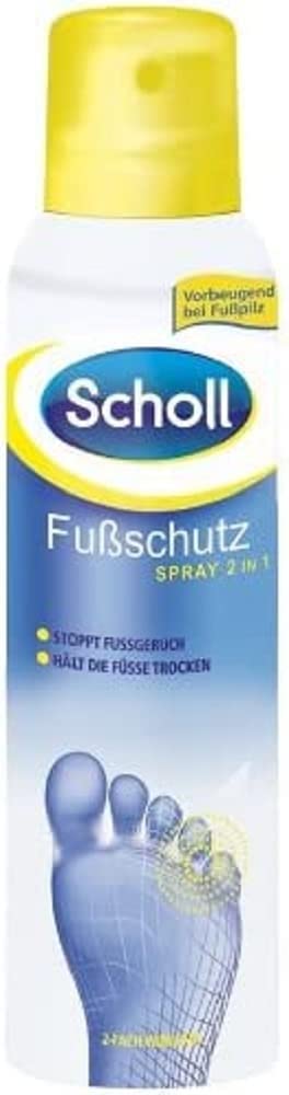 Scholl Foot fungus protective spray, mild foot deodorant with long-lasting effect against unpleasant odours (1 x 150 ml)