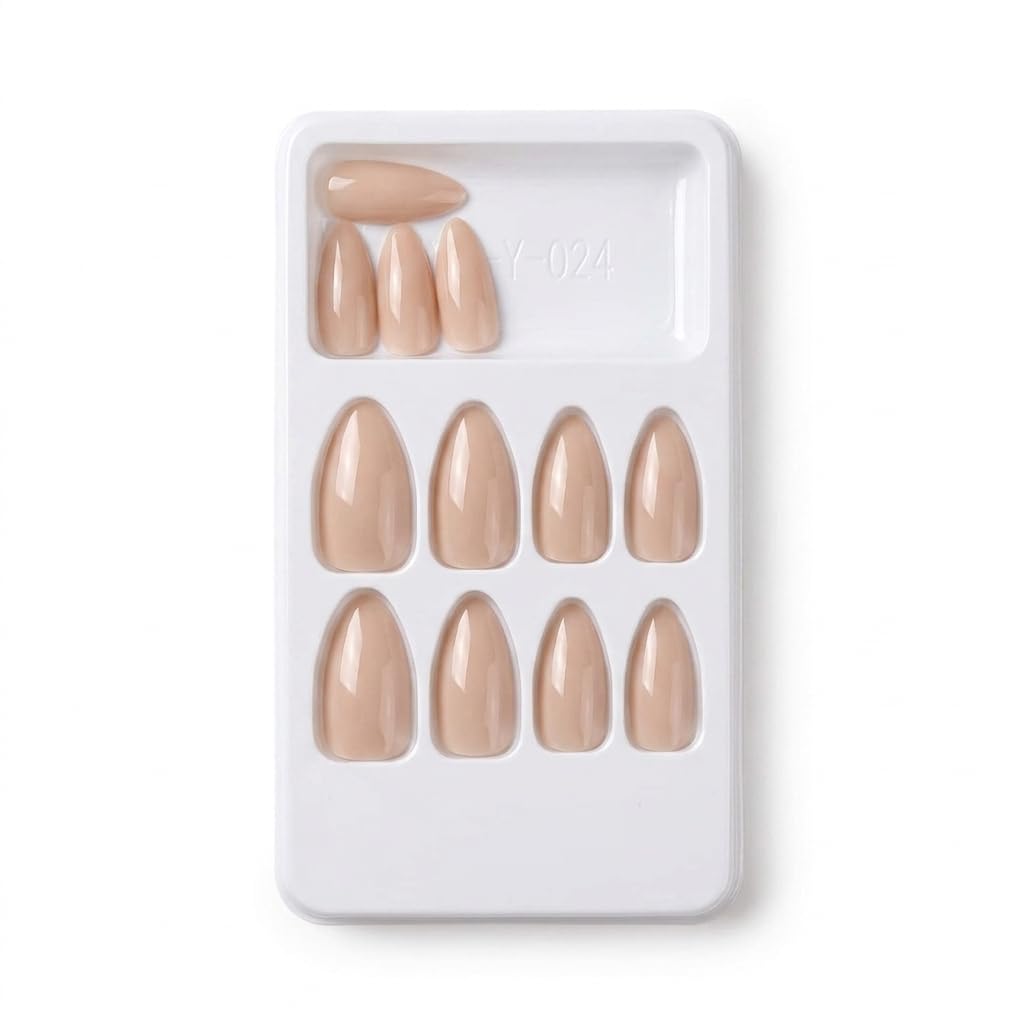 Catch Up Press On Nails for Women and Girls, Reusable Stick On False Nails Set, Glossy Full Cover Artificial Nails with Adhesive Tabs, Easy Apply No Damage Nail Kit for Daily and Party Use