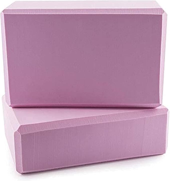 2 Pack Yoga Block Brick Foaming Foam Home Exercise Fitness Gym Sport Tool Pink 225x 145x76mm