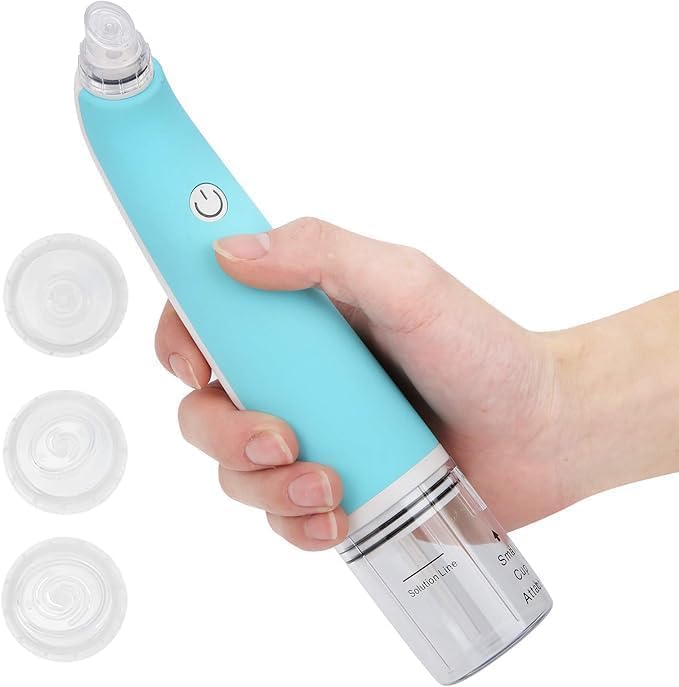 Blackhead Cleaner, Electric Blackhead Remover, Facial Cleaning Instrument Three Gears Adjustable Portable for Women Men(green)